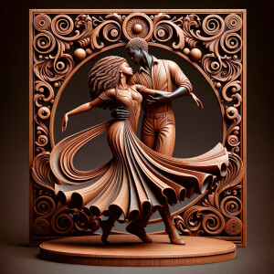 3d wood and porcelain sculpture of an Afrocentric woman with a m...