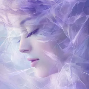 A mysteriously ethereal figure, the cryptic mauve-tinted nymph a...