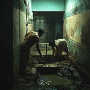 A muscular, sweat-drenched Gujarati man and a 50-year-old female...