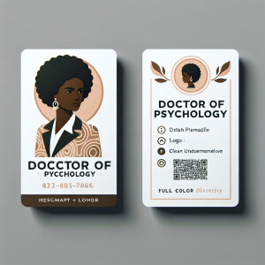 Bizcard layout design for doctor of psychology.
Doublesided. Qr-...
