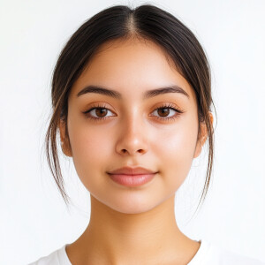 A 19-year-old Salvadoran woman from California with a clean, mak...