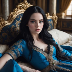 photorealistic portrait of a 27 year old woman in with pale skin...