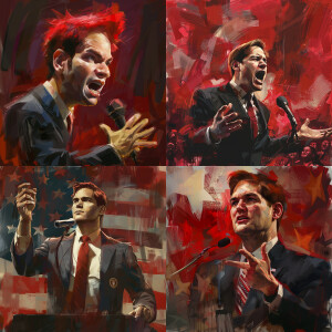 Marco Rubio with red hair