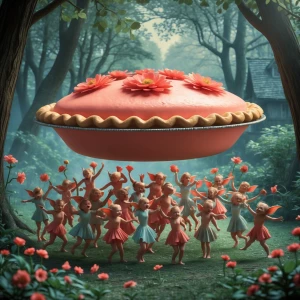 Create a hyperrealistic image of a magical elfin forest with a v...