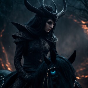 A full-body portrait of an Albae, an evil twisted elf with pale,...