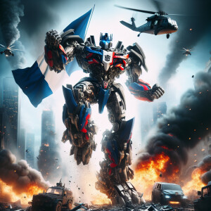 France as a transformer character, France knight armor, large co...