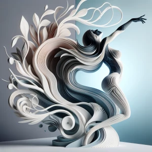 Create a black and white vector silhouette depicting a side prof...