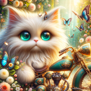 Imagine a fluffy, enchanting creature with oversized, glistening...