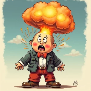 **Adam Bomb** - A Garbage Pail Kid with a mushroom cloud explosi...