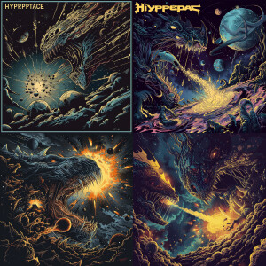 Design a dynamic and intense poster for a deathcore band called...