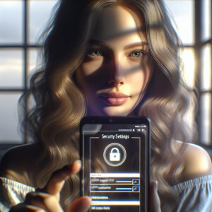 Illustrate a photorealistic scene where a 19-year-old european g...