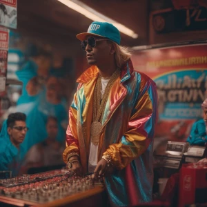 Create Trump look-a-like using hip hop style clothing