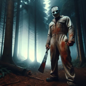 Create an image of Jason Voorhees, the iconic character from the...