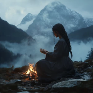 A cinematic twilight scene featuring Dahlia Valentina (DahliaVal...