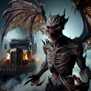 highly detailed macabre demonic character inspired by Jeepers cr...