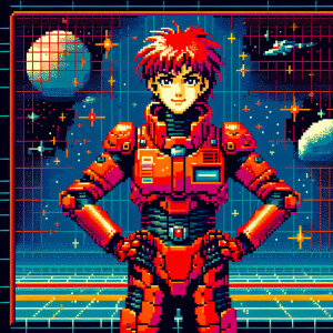 1990s anime screencap, asuka langley soryu wearing a red plugsui...