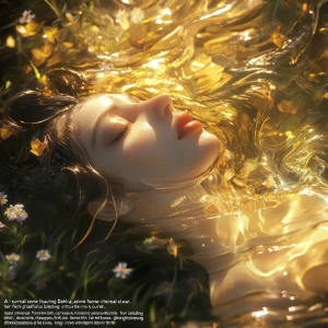 Creation:
“A surreal scene featuring Dahlia as a flowing, ethere...