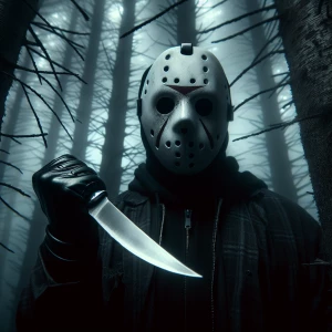 Create an image of Jason Voorhees, the iconic character from the...