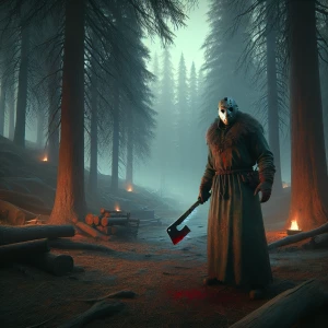 Create an image of Jason Voorhees, the iconic character from the...