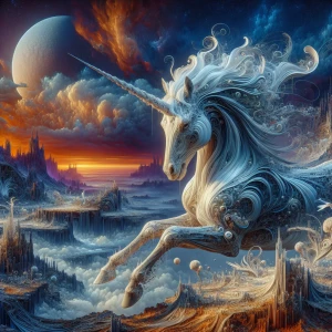 🦄 in the style of Yautja's (Hunter Predator),ultra-detailed, ul...