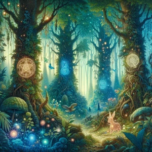 a beautiful enchanted forest