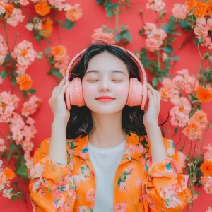 Love music cover, aesthetic, happiness