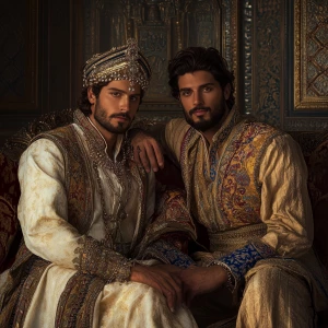 In this beautifully composed scene, the essence of warmth and ro...