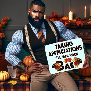 Create a high-resolution image portraying a melanin-rich, muscul...