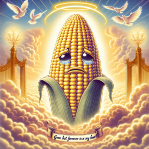 A heartwarming and intricate memorial painting of a anamorphic e...