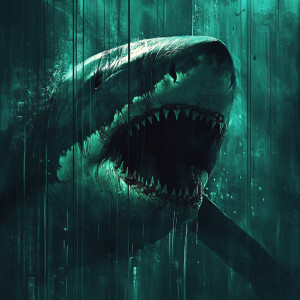Jaws in the style of the matrix