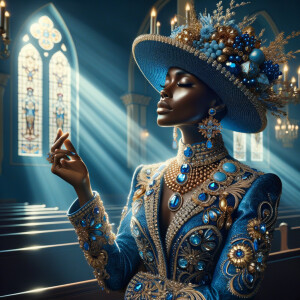 Create an illustration that embodies spirituality and a deep con...