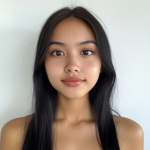 A 19-year-old Filipino-Californian woman with a fresh, clean fac...
