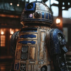 Star Wars R2D2  in (19th century samurai armor:2)| intricate det...