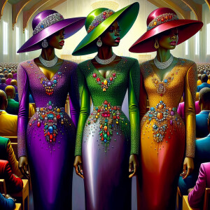 In a modern church setting, enhance the color vibrancy subtly. F...
