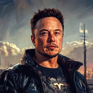 Elon Musk,Make him look like he took steroids since he was 15, G...