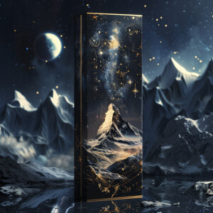 Luxurious product package design, box, high end product, mountai...