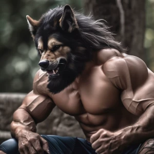 coach tiene un cuerpo peludo de Lycan musculoso y un pene enorme...