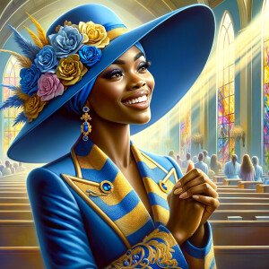 create a realistic airbrushed illustration of an African America...