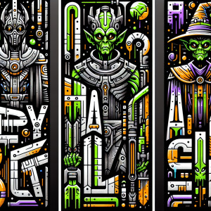 “Create a vibrant, hand-drawn Halloween-themed graffiti artwork....