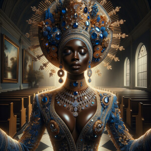 Create an illustration that embodies spirituality and a deep con...