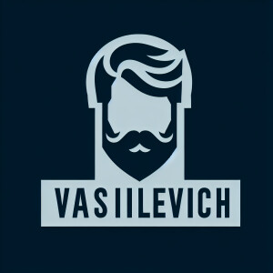 Нарисуй лого с фамилией VASILEVICH для мужчины