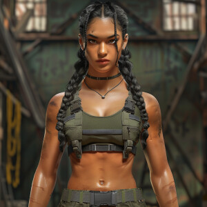 Introduce the character in an intense action sequence, highlight...
