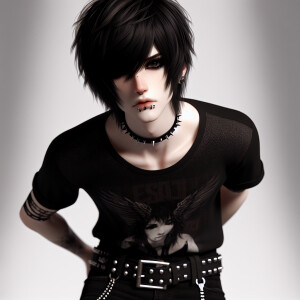 Cute emo boy
