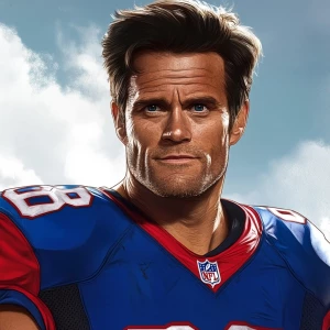 Jim Carrey as NFL player, in GTA art style.