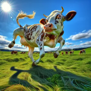 A cow dancing