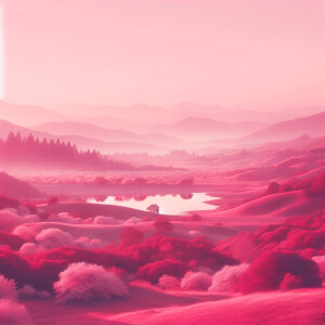 A cherry pink landscape 16:10