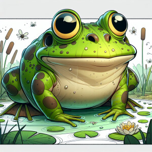 a large frog