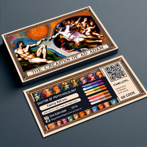 Classic style Bizcard design for doctor of psychology family rel...