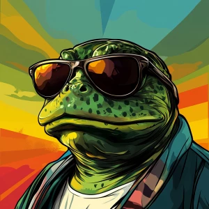 MEME PEPE in GTA art style — — in the style of a Grand Theft Au...