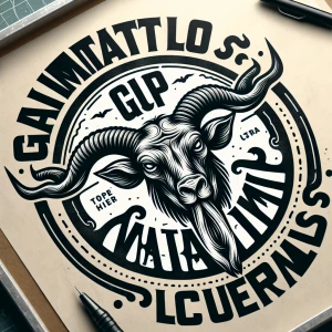 A complicated circular one of a kind logo for the t shirt brand...